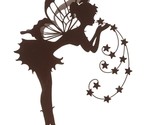 Fairy Silhouette Garden Stake with Butterfly Wings Wrought Iron 26&quot; High... - $64.34