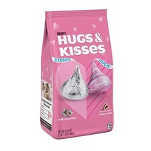 Hershey&#39;s Hugs &amp; Kisses Assorted Milk Chocolate And White Creme Candy Valenti... - £23.63 GBP