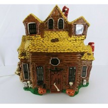 Halloween Haunted Lighted House 12x13&quot; - £30.38 GBP