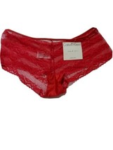 NWT calvin klein lace and satin hipster short panties red sexy lingerie  - £21.68 GBP