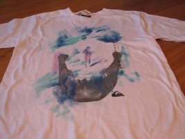 Boy&#39;s Quiksilver BTO youth childs T shirt XL skull face NEW NWT surf skate white - £6.09 GBP