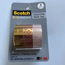 Scotch Expressions Washi Tape Ruban/Cinta 3 Pack - £11.32 GBP