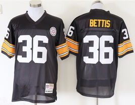 Men&#39;s Jerome Bettis #36 Stitched Jersey Black Yellow - €38,31 EUR+
