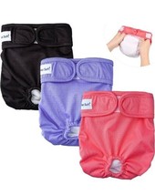 Pet Soft Washable Female Diapers (3 Pack) – Female Dog Diapers, Comfort ... - $14.36