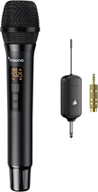 Wireless Microphone, UHF Handheld Cordless Dynamic Mic, 20 UHF Frequencies Karao - £47.80 GBP