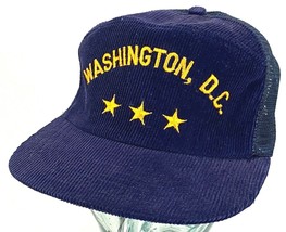 Washington D.C. Hat-Mesh-Corduroy-Embroidered-Stars - £17.51 GBP
