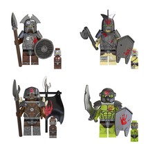 Heavy Uruk-hai Warriors The Lord of the Rings 4pcs Minifigures Building Toy - $12.79