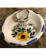 Spanish Olivas Huesos Pits Olives Bowl Divided Ceramic Pottery Floral Dish  - $25.45 CAD