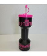 Vintage Crystal Light Diet Drink NutraSweet Water Bottle Black Pink Ligh... - £6.06 GBP