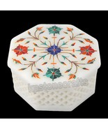 Tree of Life Marble Inlay Jewelry Box – 4&quot;x4&quot; Octagonal Keepsake with Pr... - $112.20