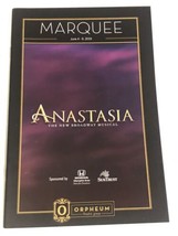 Anastasia Playbill Orpheum Memphis Tennessee March 2019 - £5.43 GBP