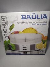 Baulia YM805 Auto Yogurt Maker 7 Glass Jars &amp; Lids 6oz Each Silver NEW O... - $29.68