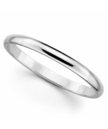 Genuine Solid 14k White Gold 2mm Standard-fit Polished Wedding Band Size... - $132.00+