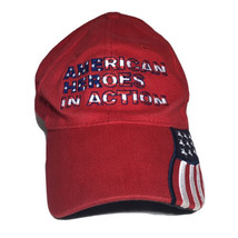 American Heroes In Action United States Of America USA Flag Strapback Hat - £7.04 GBP