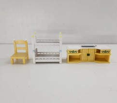 Calico Critters Sylvanian Families Furniture Lot - Kitchen, Bunk Beds, &amp; Chair - £11.37 GBP
