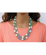 Turquoise Multi-Strand Vintage Necklace - $26.72