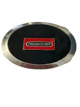 Vintage Freightliner Belt Buckle Black Red Silver Tone Trucking Trucker ... - $25.20