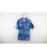Vtg 60s 70s Streetwear Mens Large Faded Flower Hawaiian Luau Button Shir... - $1,186.15 MXN