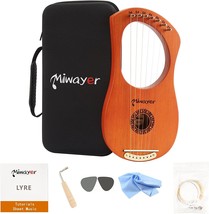 Miwayer Lyre Harp 7, 10, 16, 19, 21 Strings Musical Instrument Mahogany Body - £47.95 GBP