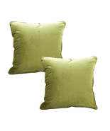 SOGA Set of 2 Olive Green Velvet 45cm Decorative Throw Pillow Covers - $95.07 CAD