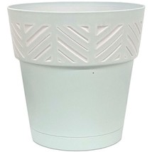 Deroma #9E83ZFZ028 Mint Resin Mosaic Round Planter 8&#39;&#39; Dia. x 7.49&#39;&#39; H in. - £15.70 GBP