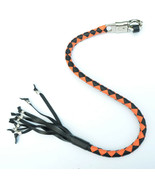 PU Leather Motorcycle Whip Get Back whip with Skull Tassles 36&quot; BLACK / ... - $29.99