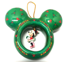 Disney MINNIE MOUSE CAROLING Mickey Head Christmas Ornament - £7.39 GBP