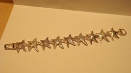Beautiful Silver plated Starfish Bracelet 7 1/2&quot; long.  - £19.16 GBP