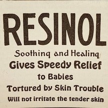 1921 Resinol Infant Health Care Skin Advertisement Medical Ephemera 2.25... - £9.07 GBP