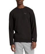Puma Mens Sweatshirt Black Crewneck Long Sleeve Textured Fabric Regular ... - $59.48 CAD