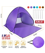 Pop Up Beach Tent Sun Shade Shelter Anti-UV Waterproof Tent Canopy for 2... - $40.00