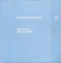 Echo &amp; The Bunnymen Don&#39;t Let It Get You Down 7&quot; Vinyl Uk 1997 Lon 406 G/F M/M - $48.15