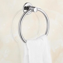 Stainless Steel Towel Ring Holder Hanger Chrome Wall Mounted Bathroom Home Hotel - £26.36 GBP