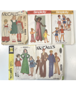 5 McCalls Simplicity Girls Boys Kids Clothes Pattern Lot 5 6 8 10 Vtg 70... - £11.89 GBP