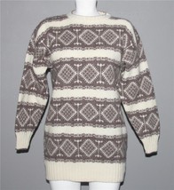 VTG Adrienne Vittadini Diamonds Wool Blend Long Sweater Made in Italy Wm&#39;s S - £35.58 GBP