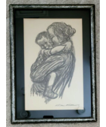 Vintage Käthe Kollwitz Kathe MOTHER AND CHILD Offset Lithograph Print - £37.29 GBP