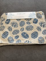 Shabby Chic set of 4 Blue Easter Egg placemats NEW Rachel Ashwell 13 X 19” - £22.51 GBP