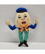 Vintage Fabric Cloth Humpty Dumpty Doll Decor 7.5&quot; - $24.65