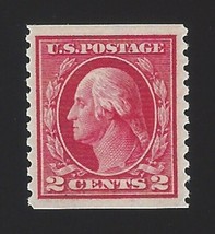 1914 2c George Washington, Carmine, Coil Scott 444 Mint F/VF NH - $94.49