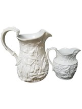 2 Relief Molded Jugs Napoleon at Battle and Tavern Scene Early 19th century - $113.85