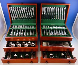 Queen Anne Williamsburg by Stieff Sterling Silver Flatware Set 48 Service 296 Pc - £17,864.46 GBP