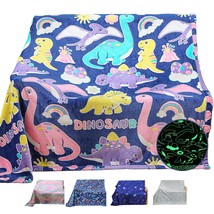 Glow In Dark Blanket For Kids, Dinosaur Blanket For Girls And Boys, Chri... - £52.32 GBP