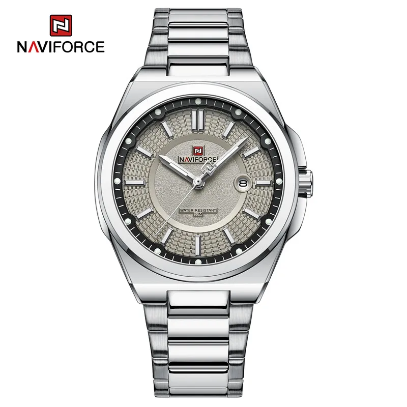   NAVIFORCE 2024 New  For Men Casual  Man Stainless Steel Wristwatch Waterproof  - £104.60 GBP