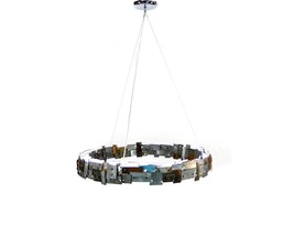 Wine Barrel Chandelier - Colure - made from retired Napa wine barrel rings  - £776.10 GBP
