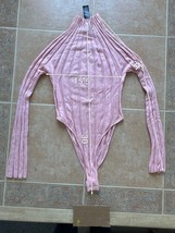 Zara -NWOT- Mock-neck BodySuit Pink  size M - £38.72 GBP