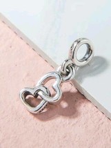 Me Collection Sterling Silver My Double Heart Mini Dangle Charm  - £6.23 GBP