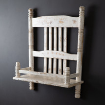 Farmhouse Chair Shelf in distressed wood - £135.85 GBP