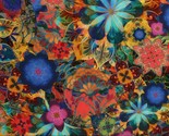 Cotton Venice Flowers Floral Leaf Multicolor Fabric Print by Yard D653.30 - £11.18 GBP