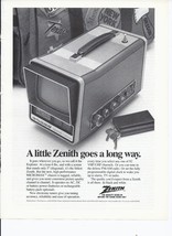 1983 Zenith The Explorer Portable TV and Radio Print Ad Vintage 8.5&quot; x 11&quot; - £15.25 GBP