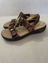 Alegria Jul-742 Julie Riches Sandals Bronze Gold Tone Adjustable US 8/8.5 EU 38 - £23.24 GBP
